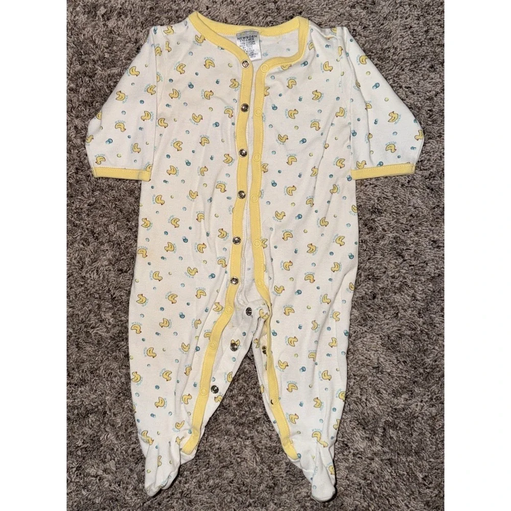 Vintage‎ Gymboree Pastel Rainbow Tag 1999 Duckie Snap Up Sleeper 3-6 M Unisex